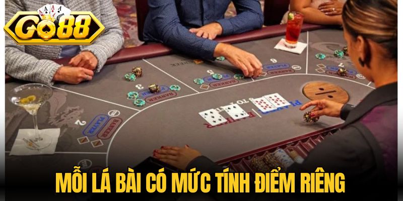 Mỗi lá bài có mức tính điểm riêng